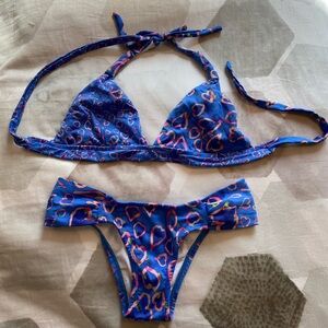 San Lorenzo Swim Pink Hearts Bikini set size L